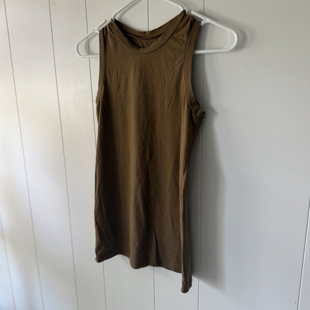 Labo.Art Women's Size 0 XS Brown Sleeveless Crew Neck Tank Top Made in Italy - Picture 2 of 8